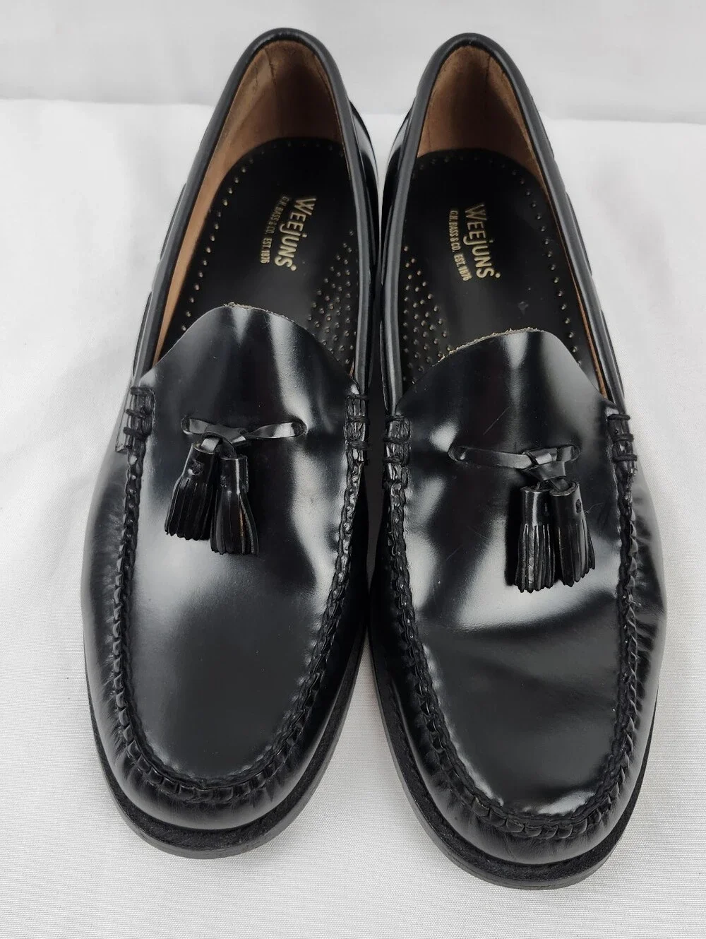 G.H. Bass Larkin Tassel Weejuns Loafers Men’s 12 D Black Leather